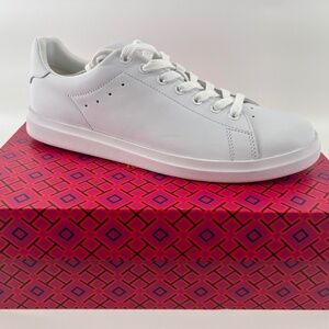 Tory Burch White Leather Howell Court Sneaker 8 Women's New in Box